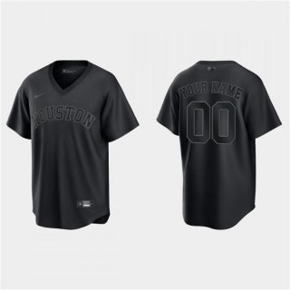 Men's Houston Astros ACTIVE Player Custom Black Pitch Black Fashion Replica Stitched Jersey
