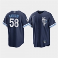 Men's Kansas City Royals #58 Scott Barlow 2022 Navy City Connect Cool Base Stitched Jersey
