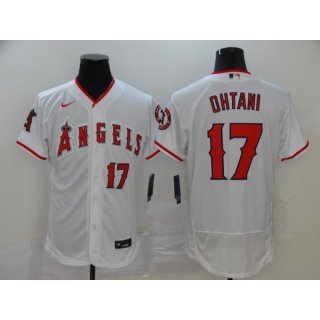 Men's Los Angeles Angels #17 Shohei Ohtani 2020 White Flex Base Stitched MLB Jersey