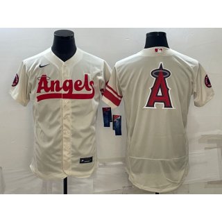 Men's Los Angeles Angels 2022 Cream City Connect Team Big Logo Flex Base Stitched Jersey