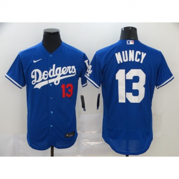 Men's Los Angeles Dodgers #13 Max Muncy Blue Flexbase Stitched MLB Jersey