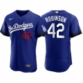 Men's Los Angeles Dodgers #42 Jackie Robinson 2021 Royal City Connect Flex Base Stitched Baseball Jersey