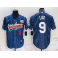 Men's Los Angeles Dodgers #9 Gavin Lux Navy Mexico Rainbow Cool Base Stitched Baseball Jersey