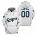 Men's Los Angeles Dodgers ACTIVE Player Custom 2021 White Pullover Hoodie