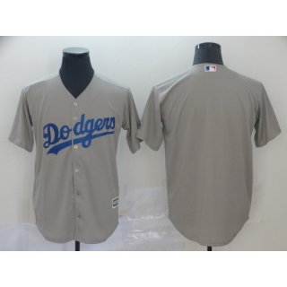 Men's Los Angeles Dodgers Gray Blank Cool Base Stitched MLB Jersey
