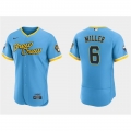 Men's Milwaukee Brewers #6 Owen Miller Powder Blue 2022 City Connect Flex Base Stitched MLB Jersey