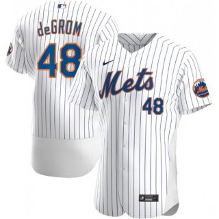 Men's New York Mets #48 Jacob deGrom 2020 White Flex Base Stitched MLB Jersey