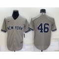 Men's New York Yankees #46 Andy Pettitte Grey Cool Base Stitched Baseball Jersey