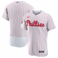 Men's Philadelphia Phillies Blank White 2022 World Series Flex Base Stitched Baseball Jersey