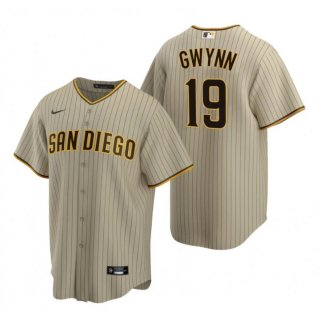 Men's San Diego Padres #19 Tony Gwynn Brown Cool Base Stitched Jersey