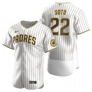 Men's San Diego Padres #22 Juan Soto White Flex Base Stitched Baseball Jersey