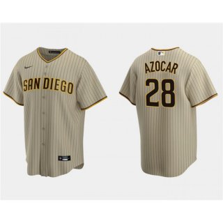 Men's San Diego Padres #28 Jose Azocar Tan Cool Base Stitched Jersey