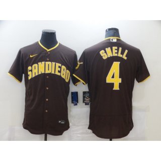 Men's San Diego Padres #4 Blake Snell 2020 Brown Flex Base Stitched MLB Jersey