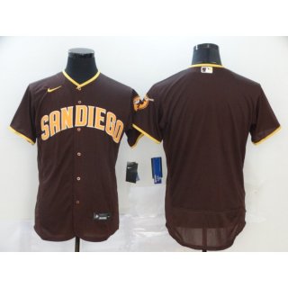 Men's San Diego Padres Blank Coffee Flex Base Stitched MLB Jersey