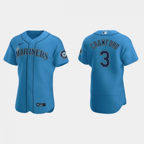 Men's Seattle Mariners #3 J.P. Crawford Royal Flex Base Stitched Jersey