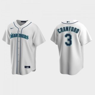 Men's Seattle Mariners #3 J.P. Crawford White Cool Base Stitched jersey