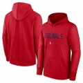 Men's St. Louis Cardinals Red Pregame Performance Pullover Hoodie