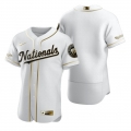 Men's Washington Nationals Blank 2020 White Golden Flex Base Stitched MLB Jersey
