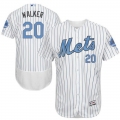 Mets #20 Neil Walker White(Blue Strip) Flexbase Authentic Collection 2016 Father's Day Stitched MLB Jersey