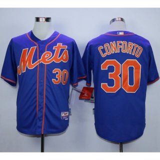Mets #30 Michael Conforto Blue Alternate Home Cool Base Stitched MLB Jersey