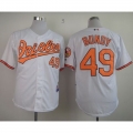 Orioles #49 Dylan Bundy White Cool Base Stitched MLB Jersey