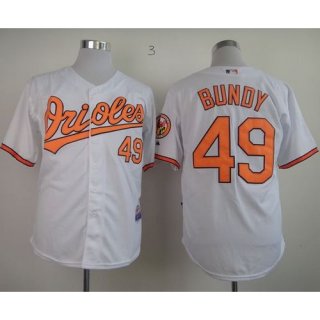 Orioles #49 Dylan Bundy White Cool Base Stitched MLB Jersey