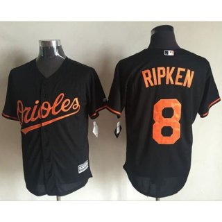 Orioles #8 Cal Ripken Black New Cool Base Stitched MLB Jersey