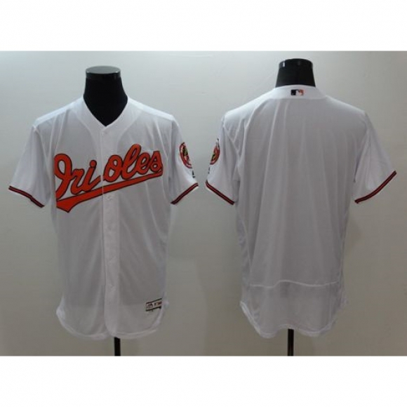 Orioles Blank White Flexbase Authentic Collection Stitched MLB Jersey