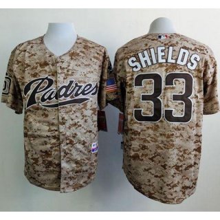 Padres #33 James Shields Camo Alternate 2 Cool Base Stitched MLB Jersey