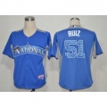 Phillies #51 Carlos Ruiz Blue 2012 All-Star BP Stitched MLB Jersey