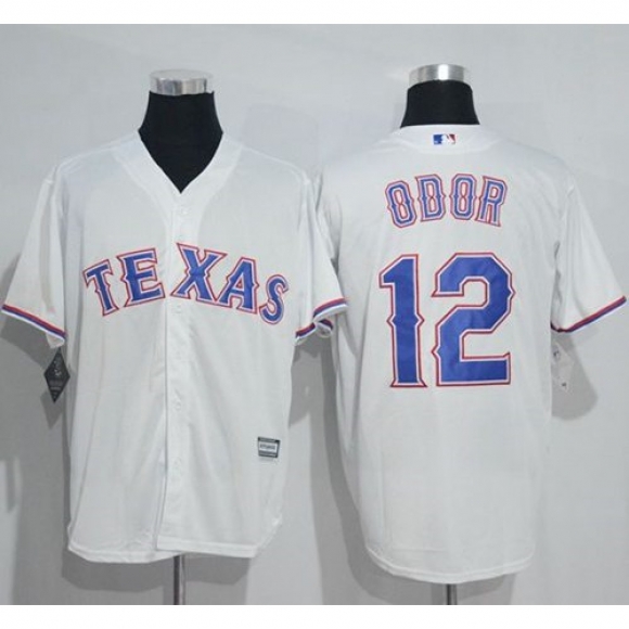 Rangers #12 Rougned Odor White New Cool Base Stitched MLB Jersey