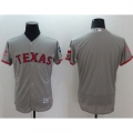 Rangers Blank Grey Fashion Stars & Stripes Flexbase Authentic Stitched MLB Jersey
