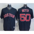 Red Sox #50 Mookie Betts Navy Blue New Cool Base Stitched MLB Jersey