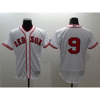 Red Sox #9 Ted Williams White Flexbase Authentic Collection Cooperstown Stitched MLB Jersey