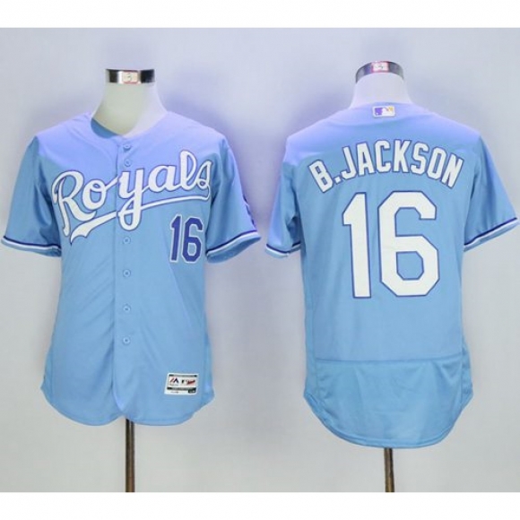 Royals #16 Bo Jackson Light Blue Flexbase Authentic Collection Stitched MLB Jersey