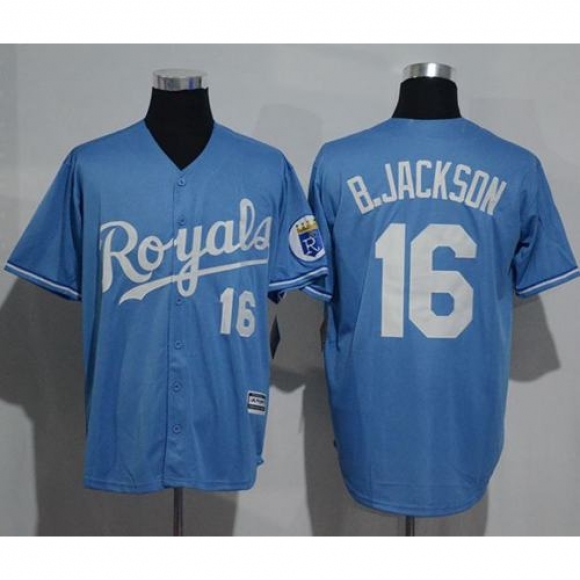 Royals #16 Bo Jackson Light Blue New Cool Base Alternate 1 Stitched MLB Jersey
