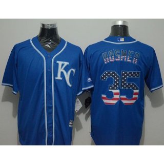 Royals #35 Eric Hosmer Blue USA Flag Fashion Stitched MLB Jersey