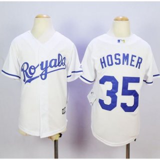 Royals #35 Eric Hosmer White Cool Base Stitched Youth MLB Jersey