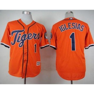 Tigers #1 Jose iglesias Orange Cool Base Stitched MLB Jersey