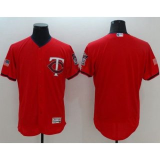 Twins Blank Red Fashion Stars & Stripes Flexbase Authentic Stitched MLB Jersey
