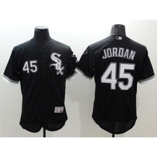 White Sox #45 Michael Jordan Black Flexbase Authentic Collection Stitched MLB Jersey