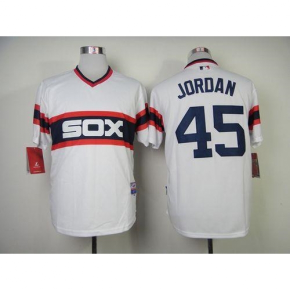 White Sox #45 Michael Jordan White Alternate Home Cool Base Stitched MLB Jersey