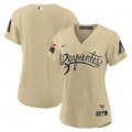 Women's Arizona Diamondbacks Blank 2021 Cream City Connect Stitched Baseball Jersey(Run Small)