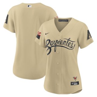 Women's Arizona Diamondbacks Blank 2021 Cream City Connect Stitched Baseball Jersey(Run Small)