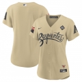 Women's Arizona Diamondbacks Blank Cream 2023 World Series City Connect Stitched Baseball Jersey(Run Small)