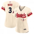 Women's Los Angeles Angels #3 Taylor Ward 2022 Cream City Connect Stitched Baseball Jersey(Run Small)
