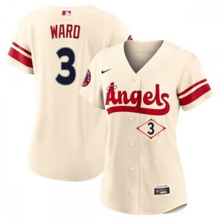 Women's Los Angeles Angels #3 Taylor Ward 2022 Cream City Connect Stitched Baseball Jersey(Run Small)