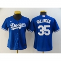 Women's Los Angeles Dodgers #35 Cody Bellinger Blue Cool Base Stitched MLB Jersey(Run Small)