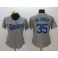 Women's Los Angeles Dodgers #35 Cody Bellinger Gray Cool Base Stitched MLB Jersey