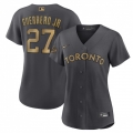 Women's Toronto Blue Jays #27 Vladimir Guerrero Jr. 2022 All-Star Charcoal Stitched Baseball Jersey(Run Small)